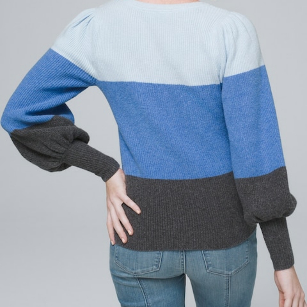 WHITE HOUSE BLACK MARKET Colorblock Pullover - Picture 5 of 8